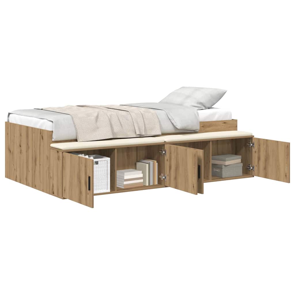 Σκελετός Κρεβατιού Artisan Oak 90 x 200 cm Επεξεργασμένο ξύλο