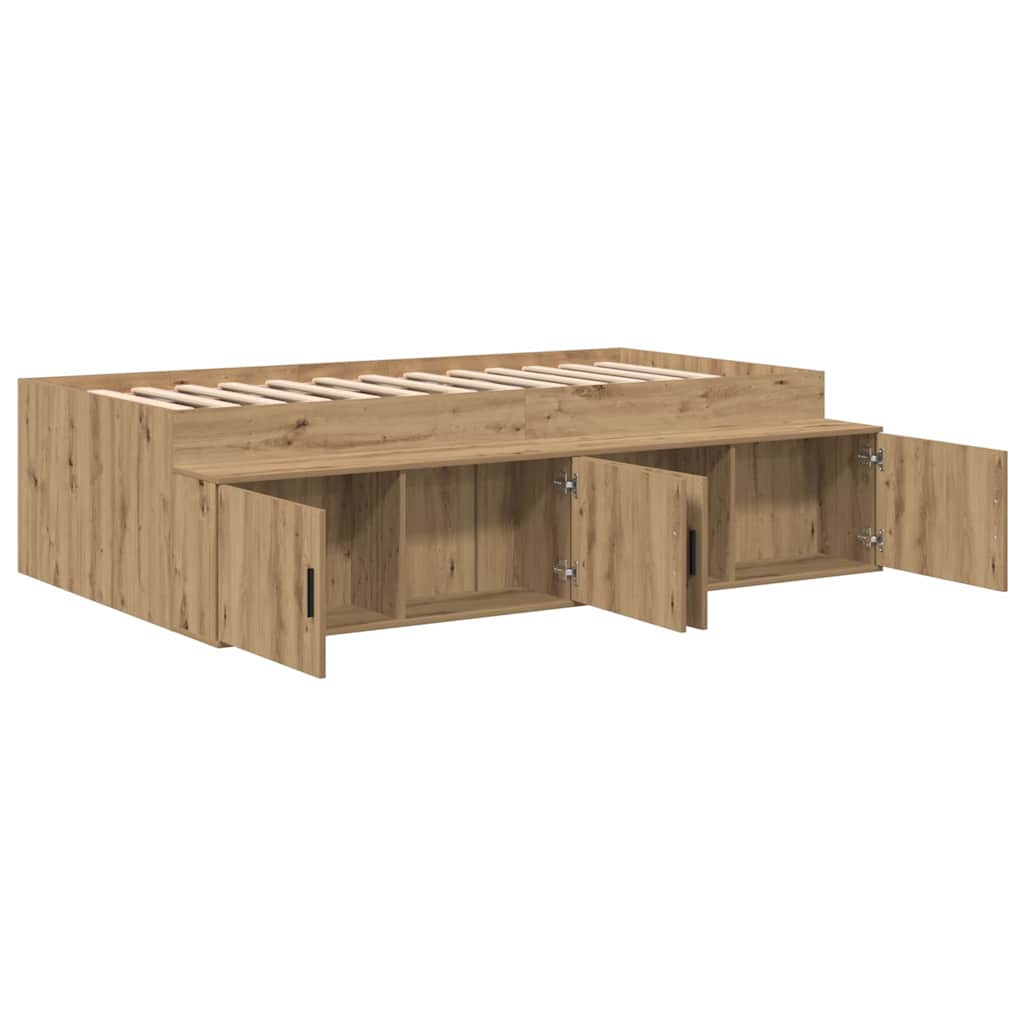Σκελετός Κρεβατιού Artisan Oak 90 x 200 cm Επεξεργασμένο ξύλο