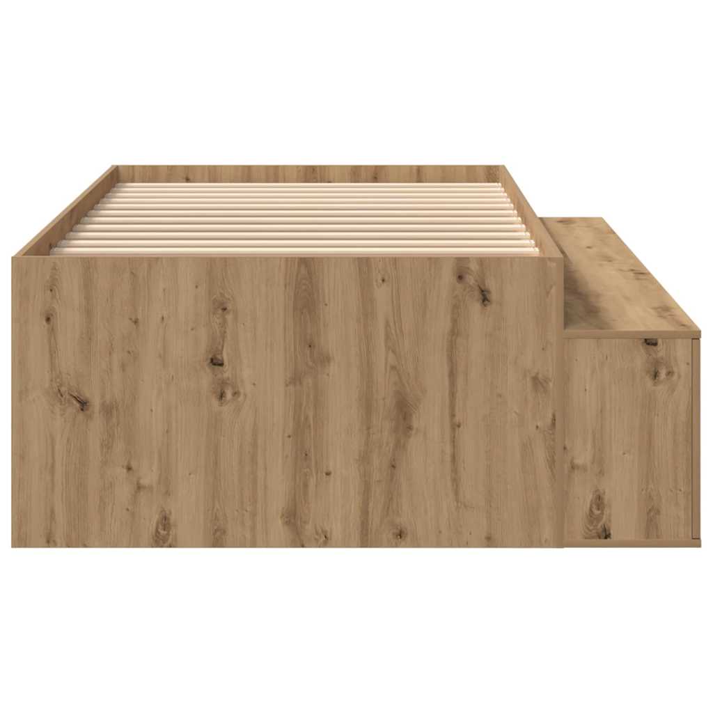 Σκελετός Κρεβατιού Artisan Oak 90 x 200 cm Επεξεργασμένο ξύλο