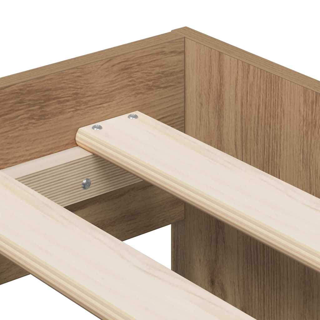 Σκελετός Κρεβατιού Artisan Oak 80 x 200 cm Επεξεργασμένο ξύλο
