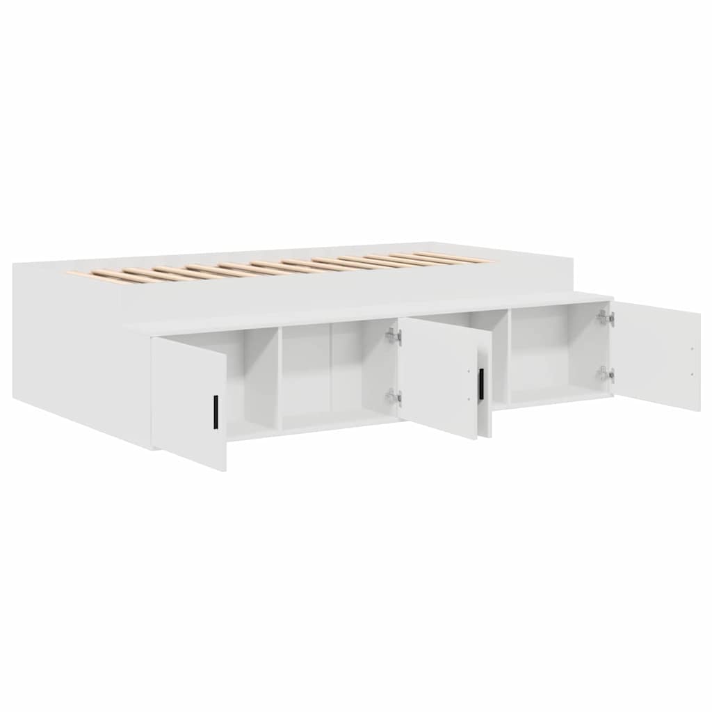 Σκελετός Κρεβατιού Λευκό 90 x 190 cm Επεξεργασμένο ξύλο - Pakobazaar