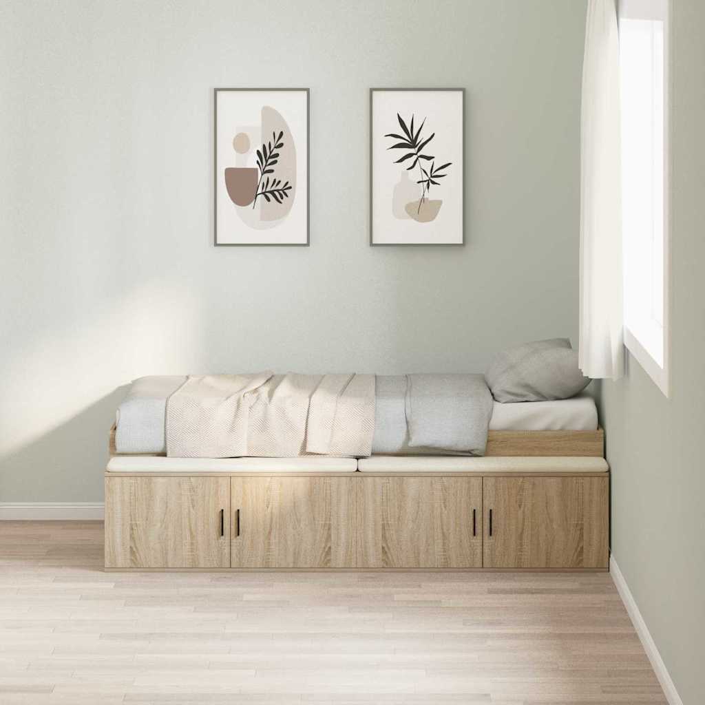 Σκελετός Κρεβατιού Δρύς Sonoma 90 x 190 cm Επεξεργασμένο ξύλο