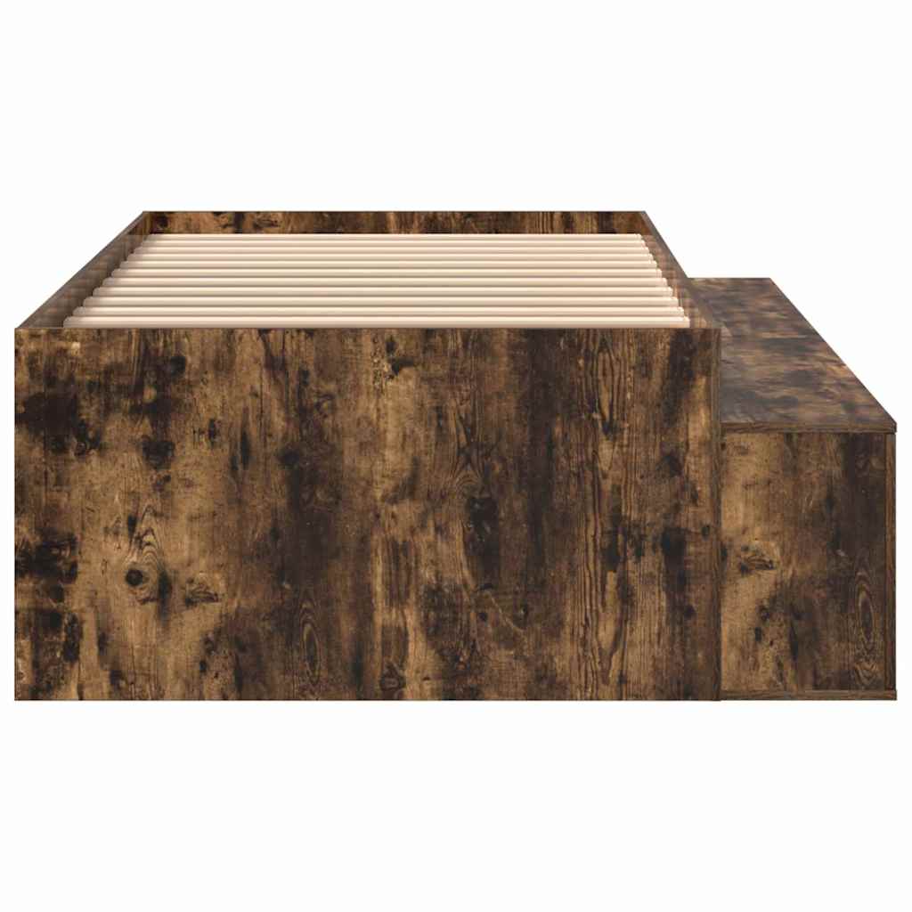 Σκελετός Κρεβατιού Καπνιστό Δρύς 90 x 190 cm Επεξεργασμένο ξύλο