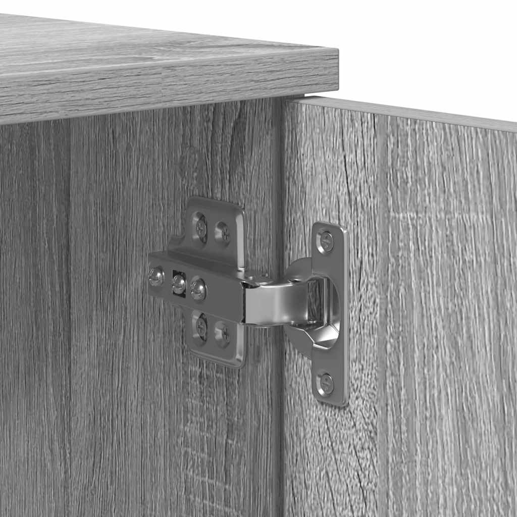 Σκελετός Κρεβατιού Γκρίζο Σονομα 90 x 190 cm Επεξεργασμένο Ξύλο - Pakobazaar