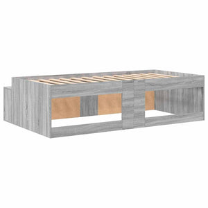 Σκελετός Κρεβατιού Γκρίζο Σονομα 90 x 190 cm Επεξεργασμένο Ξύλο - Pakobazaar