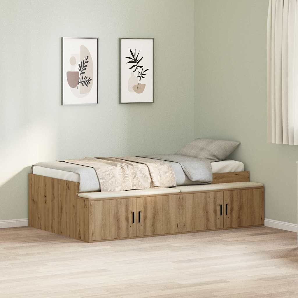 Σκελετός Κρεβατιού Artisan Oak 90 x 190 cm Επεξεργασμένο ξύλο - Pakobazaar