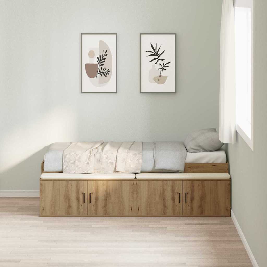 Σκελετός Κρεβατιού Artisan Oak 90 x 190 cm Επεξεργασμένο ξύλο - Pakobazaar