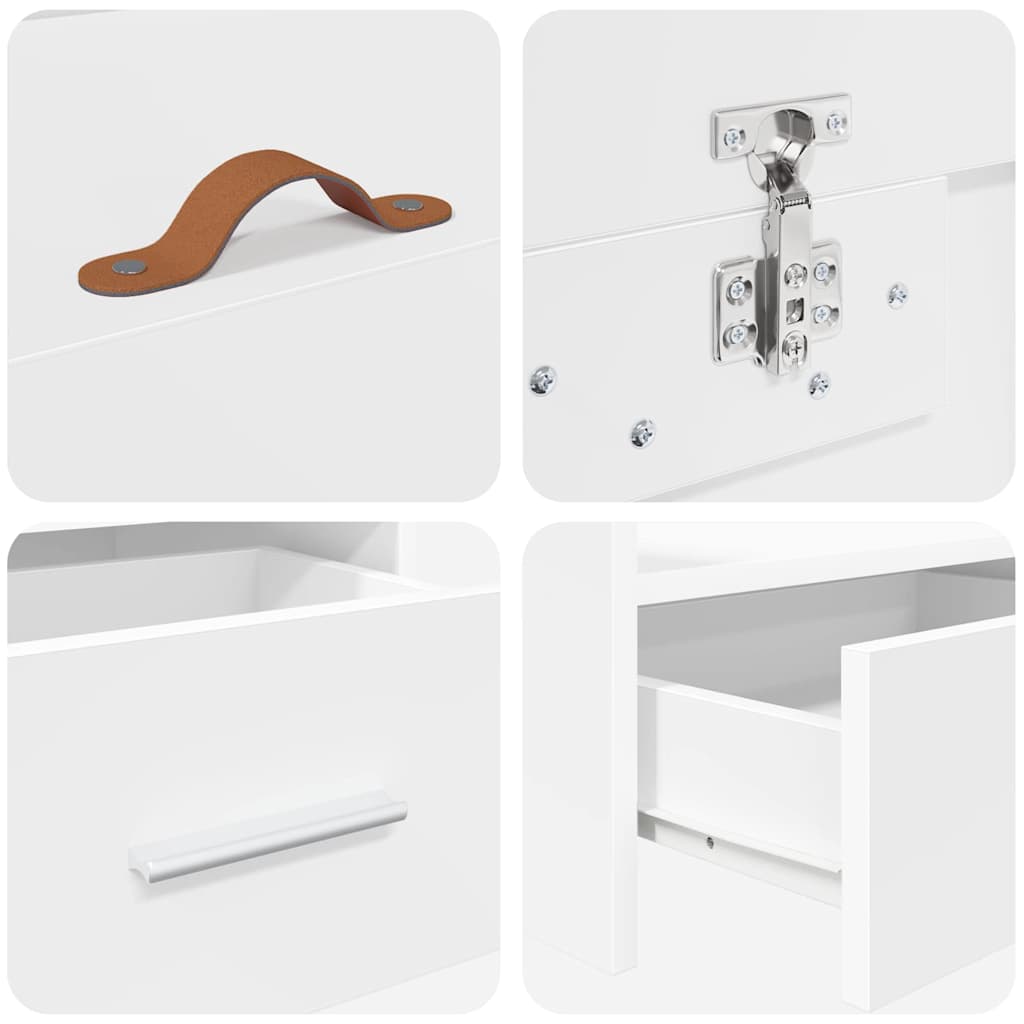 Σκελετός Κρεβατιού Λευκό 100 x 200 cm Επεξεργασμένο ξύλο