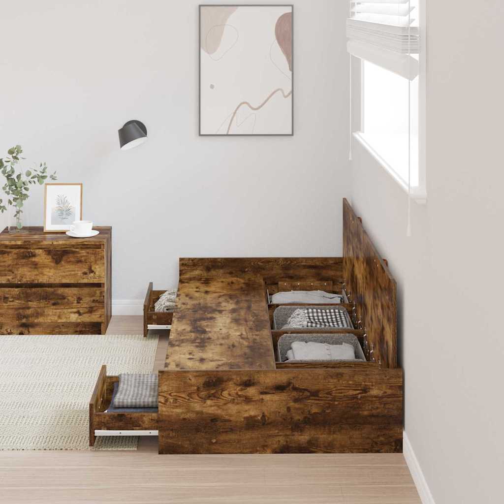 Σκελετός Κρεβατιού Παλιό Ξύλο 90 x 200 cm Επεξεργασμένο ξύλο