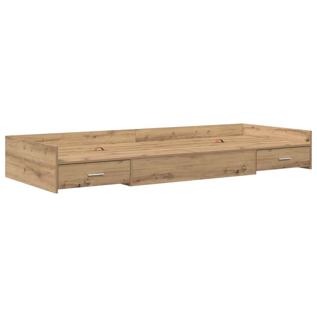 Σκελετός Κρεβατιού Artisan Oak 90 x 200 cm Επεξεργασμένο ξύλο