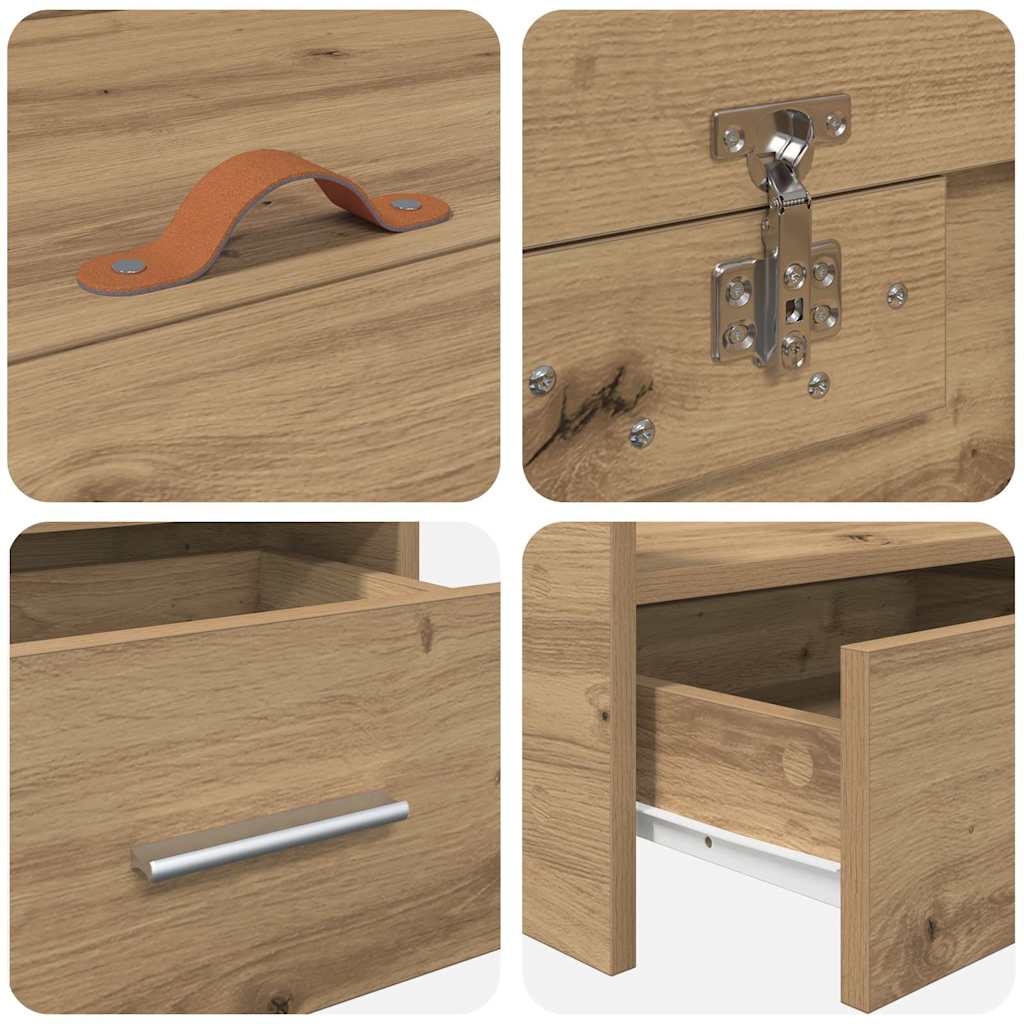 Σκελετός Κρεβατιού Artisan Oak 80 x 200 cm Επεξεργασμένο ξύλο