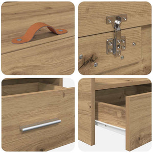 Σκελετός Κρεβατιού Artisan Oak 80 x 200 cm Επεξεργασμένο Ξύλο