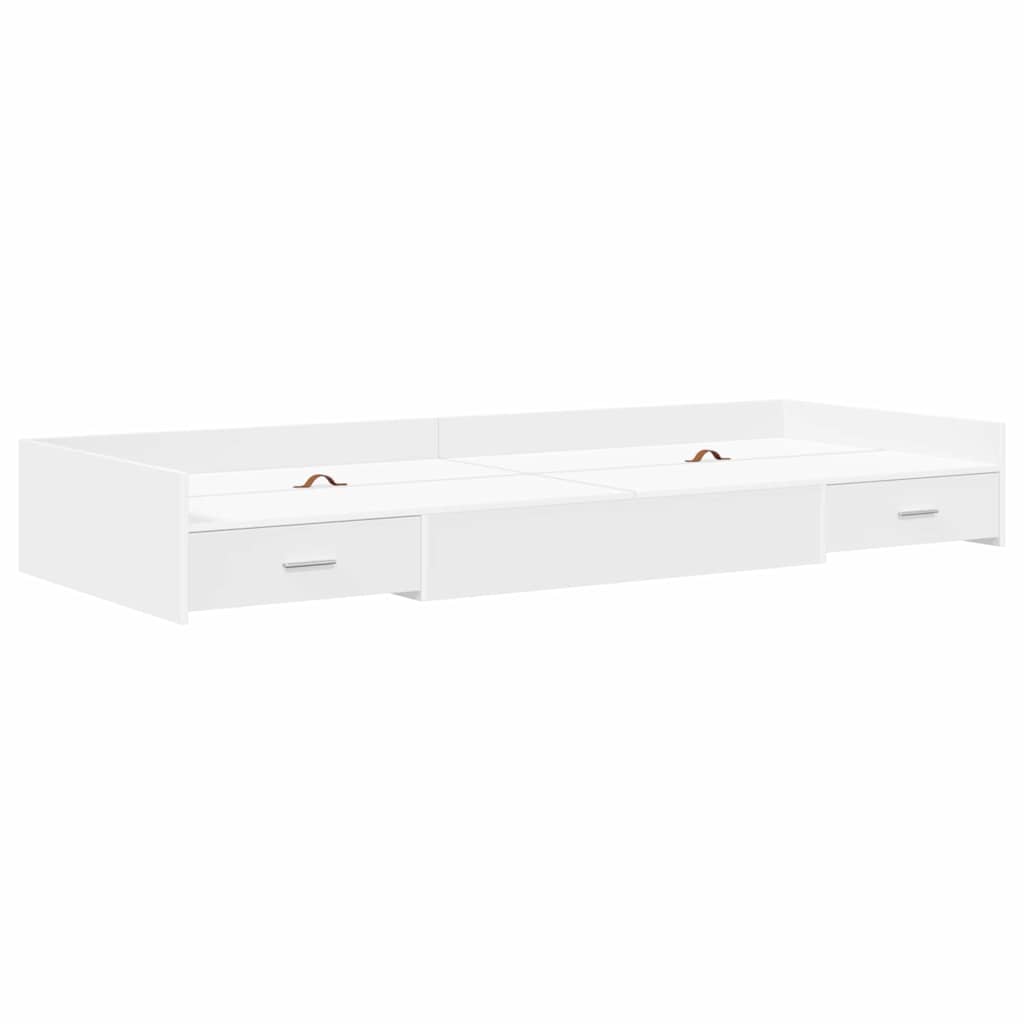 Σκελετός Κρεβατιού Λευκό 75 x 190 cm Επεξεργασμένο ξύλο