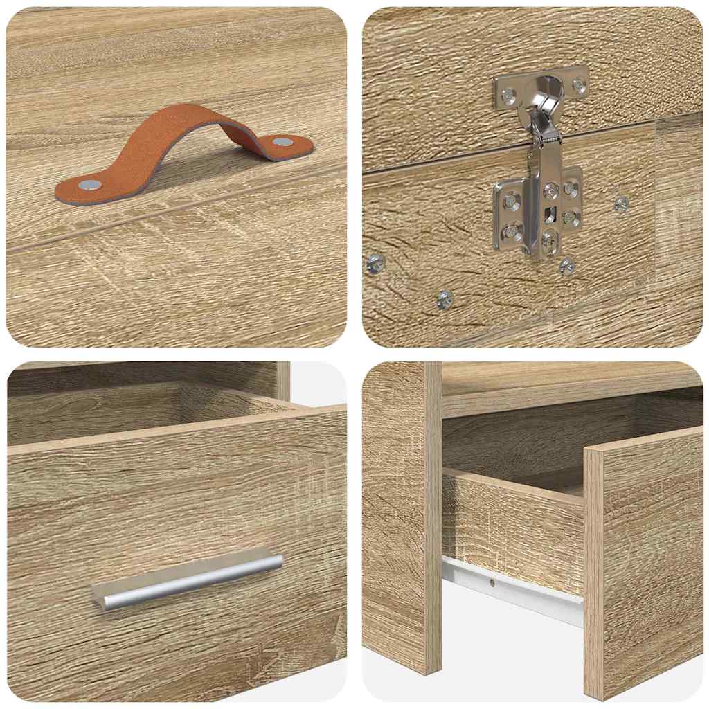 Σκελετός Κρεβατιού Δρύς Sonoma 75 x 190 cm Επεξεργασμένο ξύλο