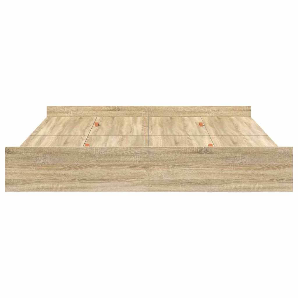 Κρεβάτι με αποθηκευτικό χώρο Δρύς Sonoma 200 x 200 cm - Pakobazaar