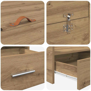 Κρεβάτι με αποθηκευτικό χώρο με πόρτα Artisan Oak 200 x 200 cm