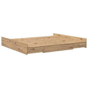 Κρεβάτι με αποθηκευτικό χώρο με πόρτα Artisan Oak 200 x 200 cm
