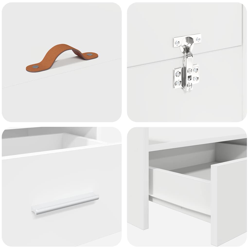 Κρεβάτι με αποθηκευτικό χώρο με κεφαλάρι Λευκό 150 x 200 cm