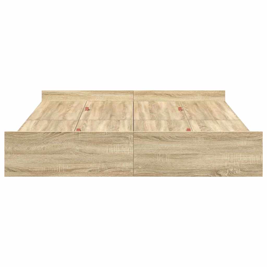 Κρεβάτι με αποθηκευτικό χώρο Δρύς Sonoma 150 x 200 cm