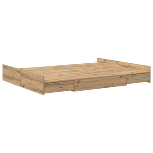 Κρεβάτι με αποθηκευτικό χώρο με πόρτα Artisan Oak 140 x 200 cm
