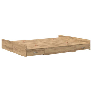Κρεβάτι με αποθηκευτικό χώρο με πόρτα Artisan Oak 140 x 200 cm