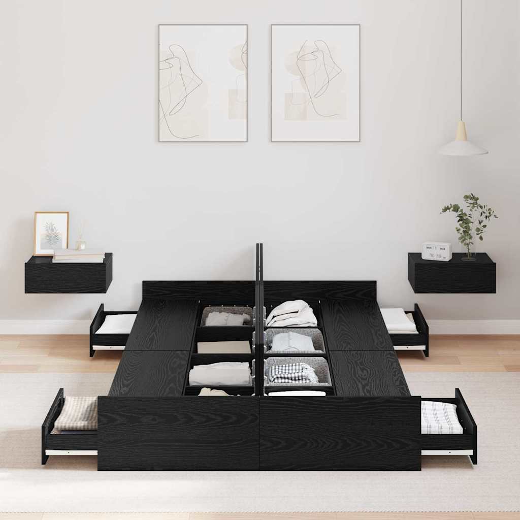 Κρεβάτι με αποθηκευτικό χώρο με συρτάρι Μαύρη Οξυά 120 x 200 cm