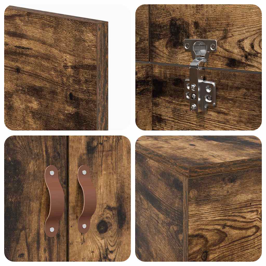 Κρεβάτι με αποθηκευτικό χώρο Καπνιστό Δρύς 80 x 200 cm