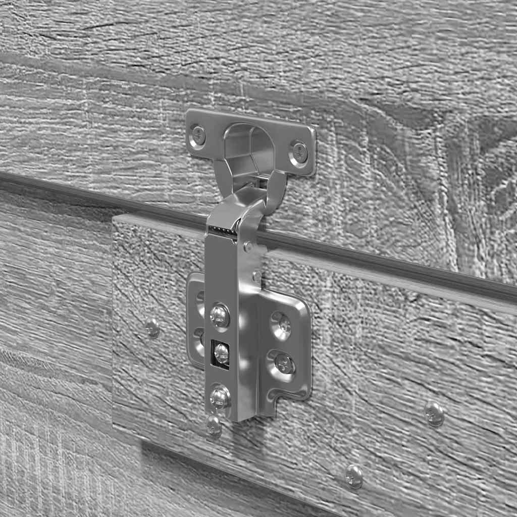 Κρεβάτι με αποθηκευτικό χώρο Γκρίζο Σονομα 140 x 200 cm