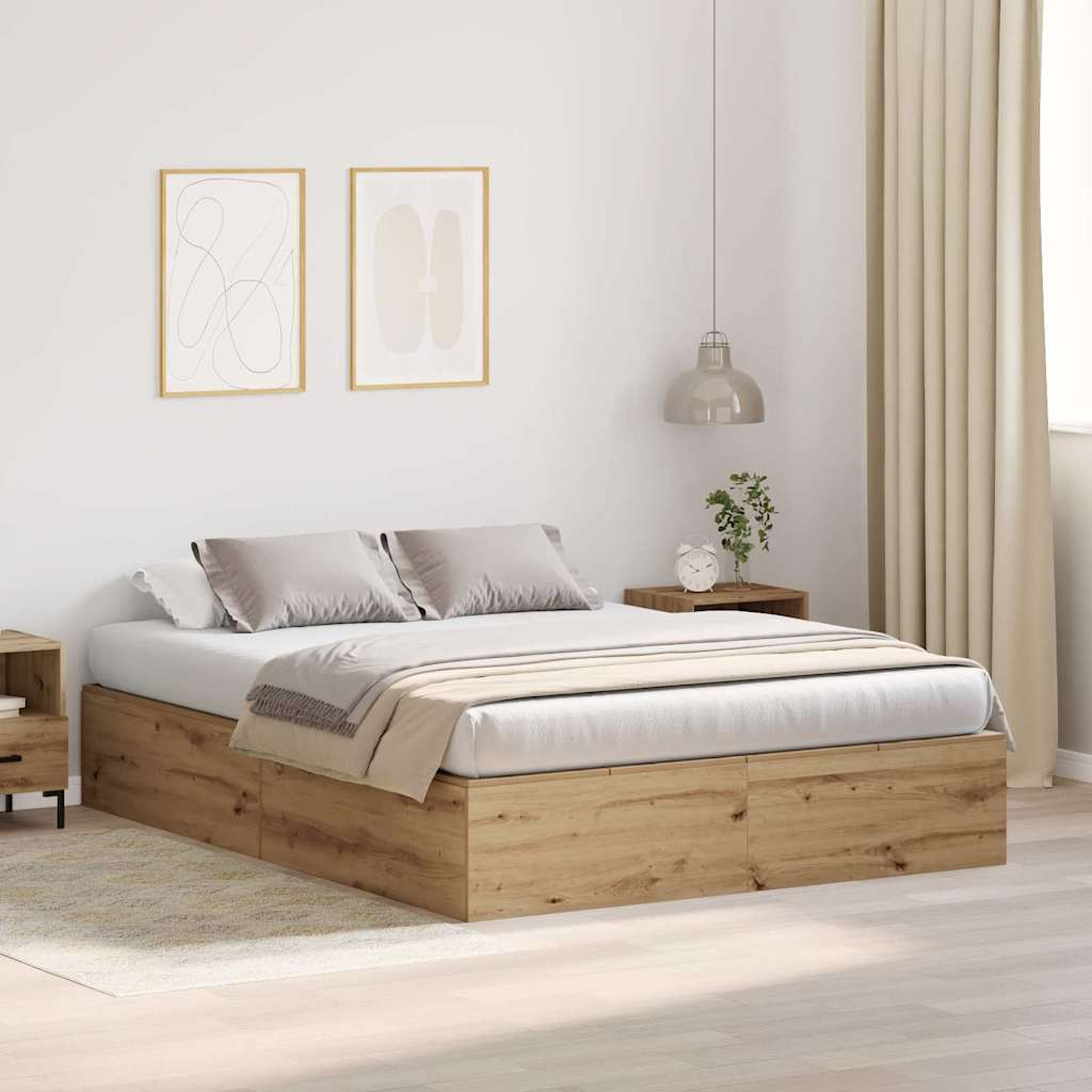 Κρεβάτι με αποθηκευτικό χώρο Artisan Oak 150 x 200 cm