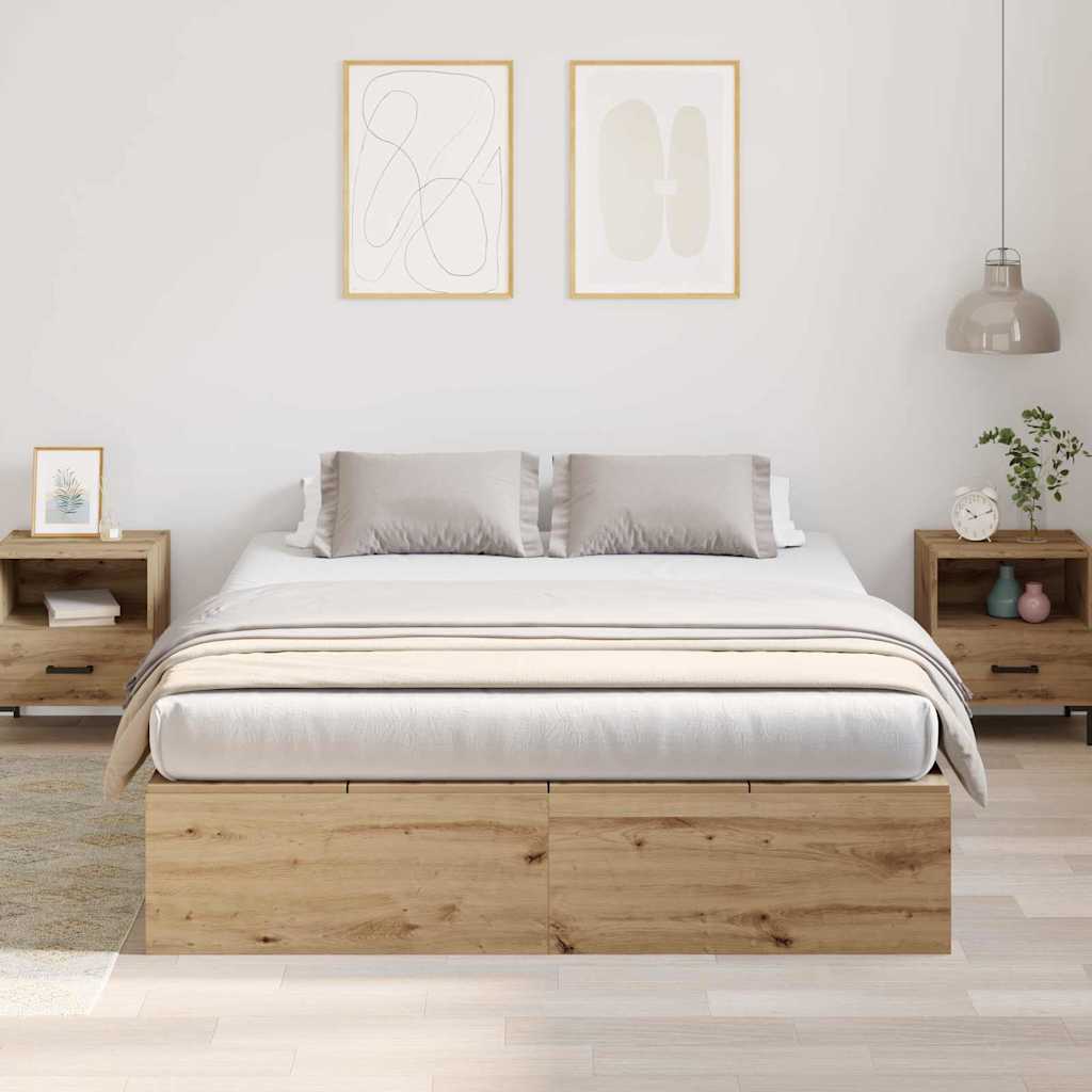 Κρεβάτι με αποθηκευτικό χώρο Artisan Oak 150 x 200 cm