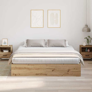 Κρεβάτι με αποθηκευτικό χώρο με πόρτα Artisan Oak 180 x 200 cm - Pakobazaar