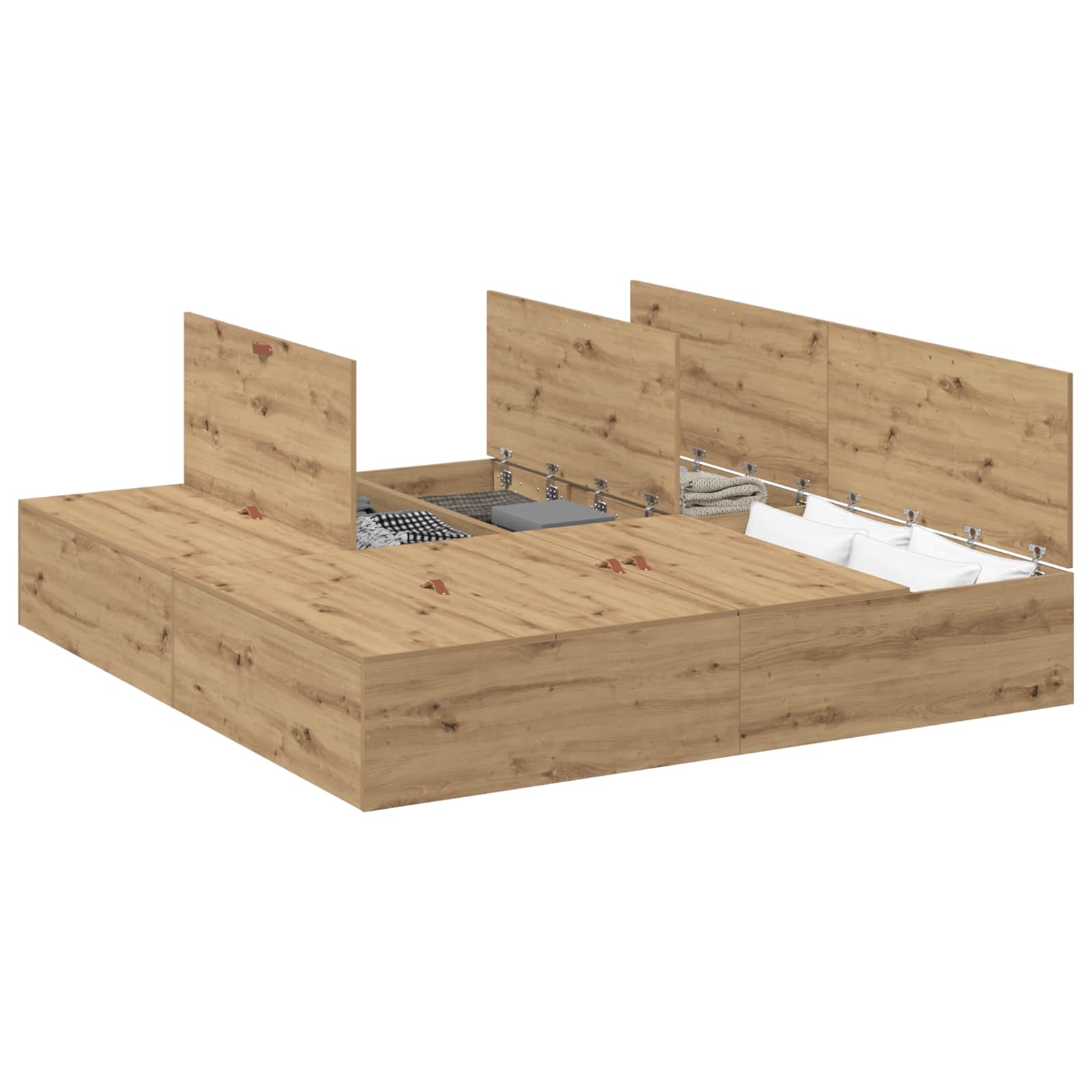 Κρεβάτι με αποθηκευτικό χώρο με πόρτα Artisan Oak 180 x 200 cm - Pakobazaar