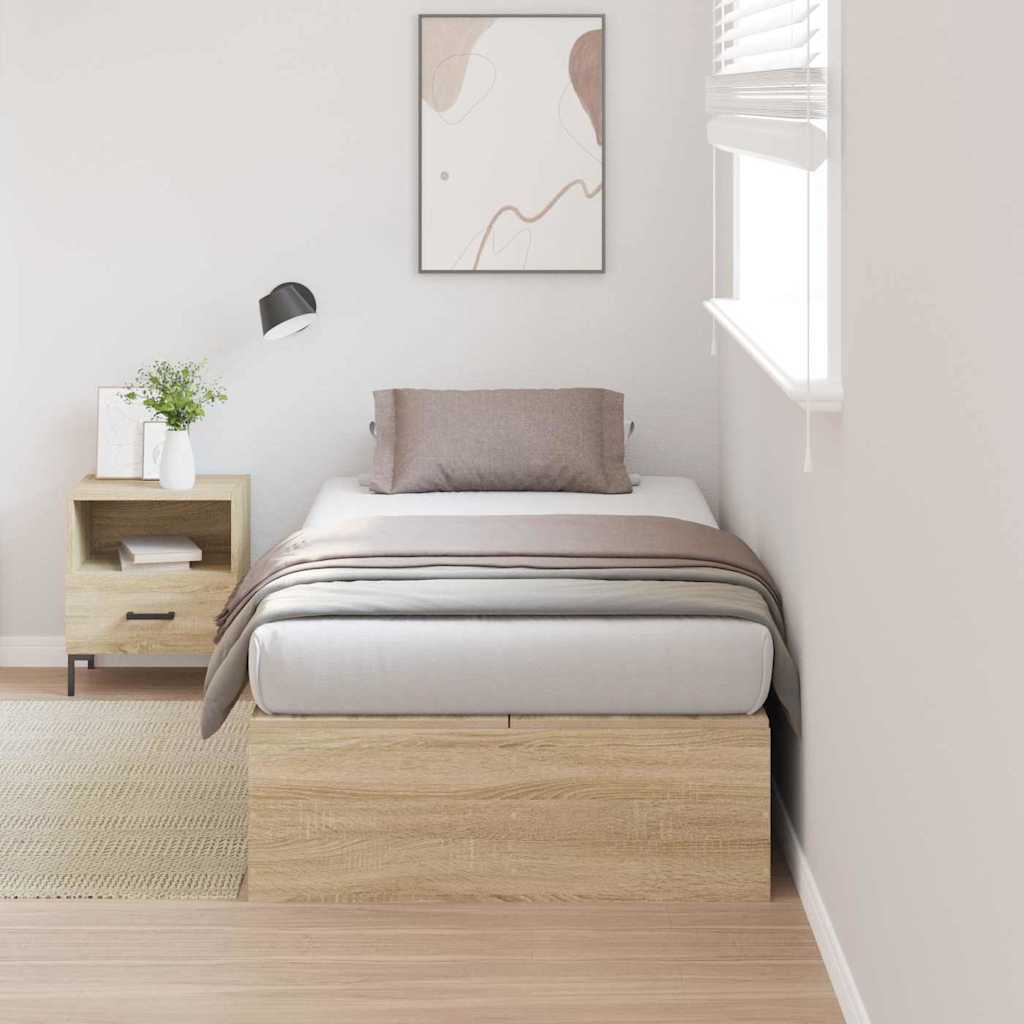 Κρεβάτι με αποθηκευτικό χώρο Δρύς Sonoma 90 x 190 cm