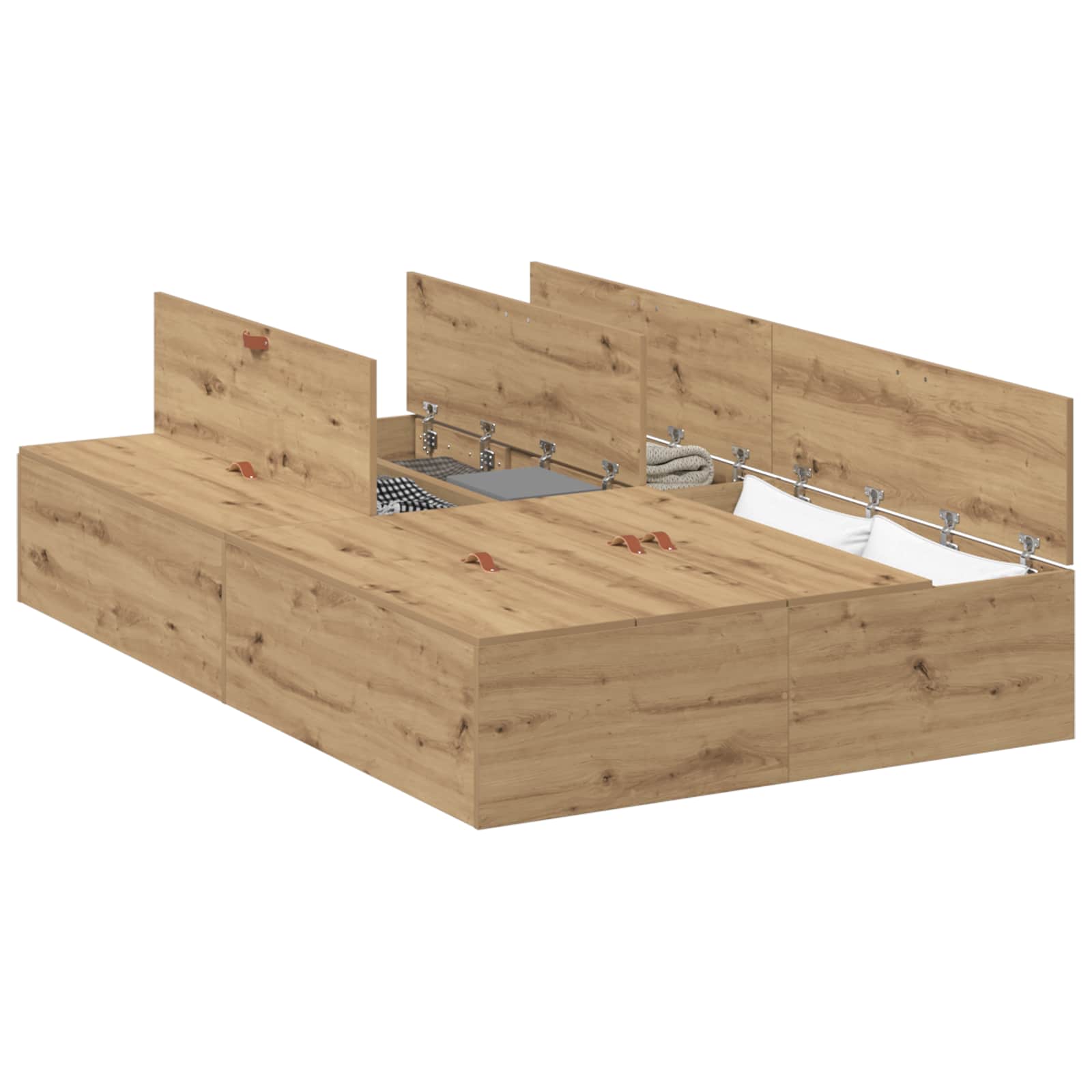 Κρεβάτι με αποθηκευτικό χώρο Artisan Oak 120 x 190 cm