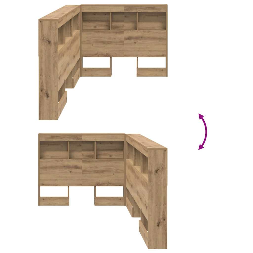 Κεφαλάρι Αποθήκης με ράφι Artisan Oak 80 cm Επεξεργασμένο ξύλο - Pakobazaar