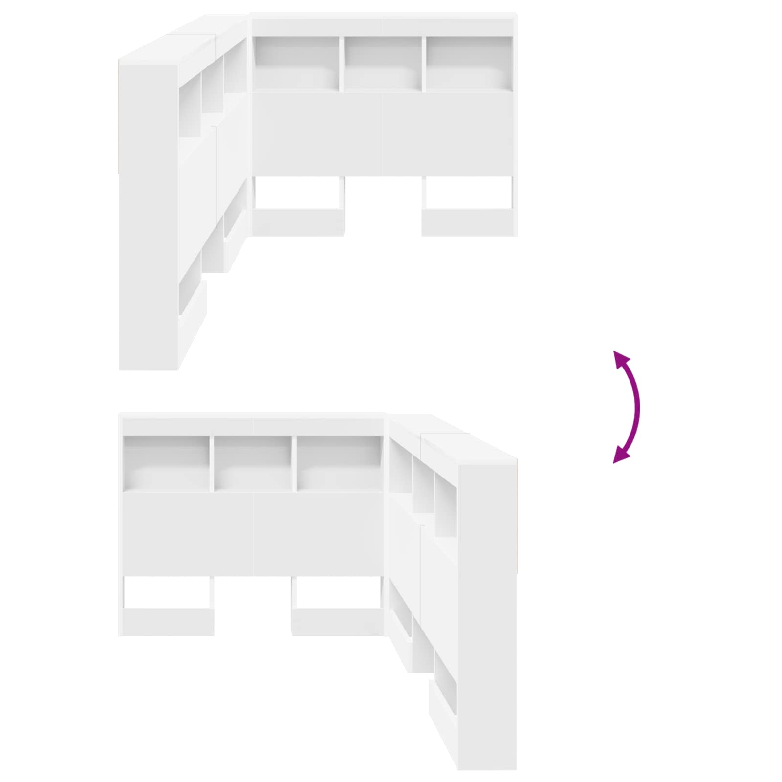 Κεφαλάρι Αποθήκης με ράφι Λευκό 100 cm Επεξεργασμένο ξύλο