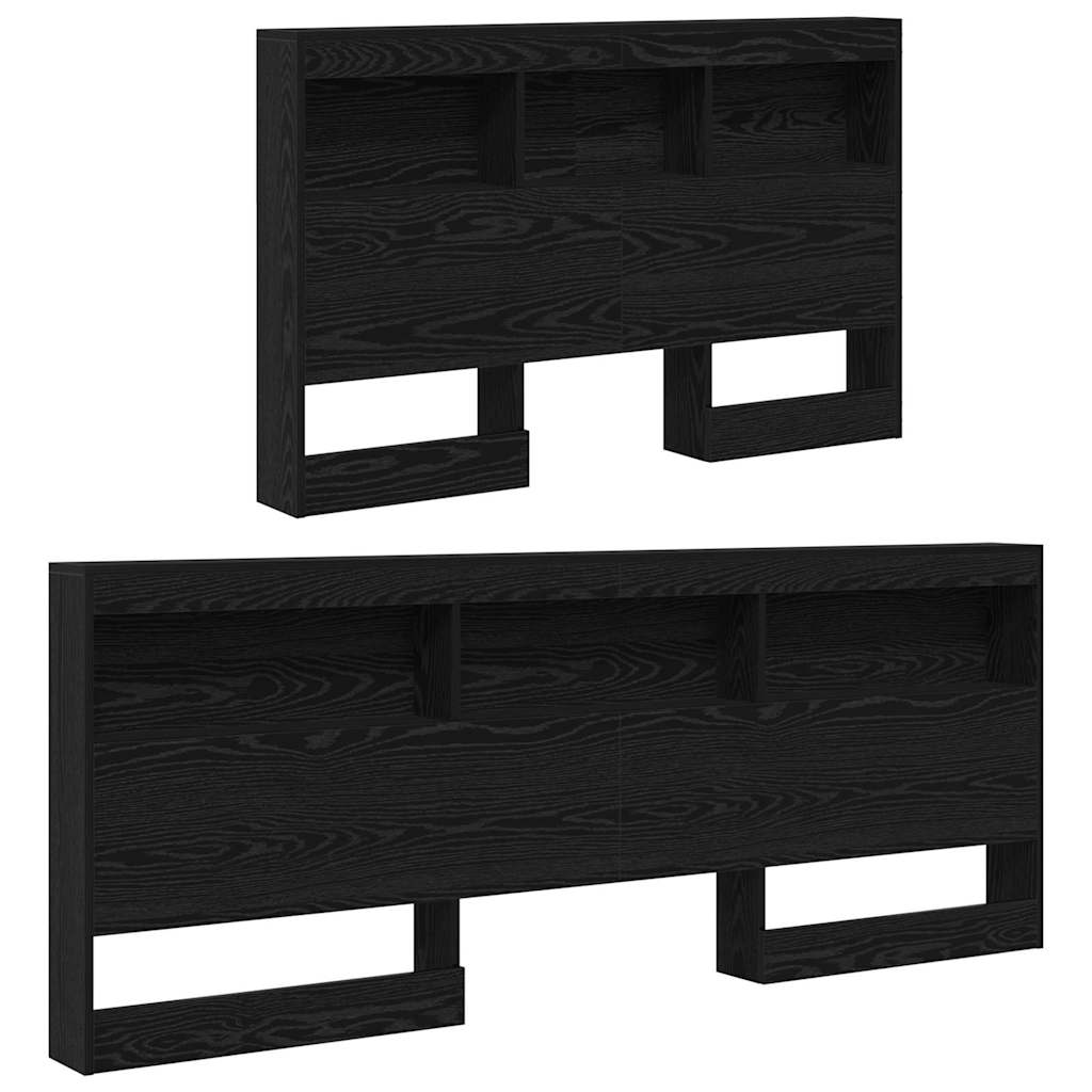 Κεφαλάρι Αποθήκης με ράφι Μαύρη Οξυά 120 cm Επεξεργασμένο ξύλο