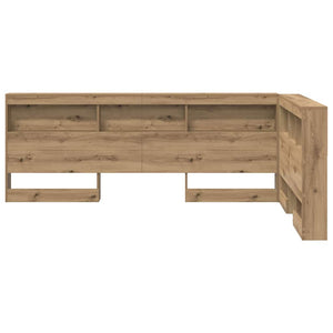 Κεφαλάρι Αποθήκης με ράφι Artisan Oak 120 cm Επεξεργασμένο ξύλο - Pakobazaar