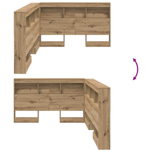 Κεφαλάρι Αποθήκης με ράφι Artisan Oak 120 cm Επεξεργασμένο ξύλο - Pakobazaar