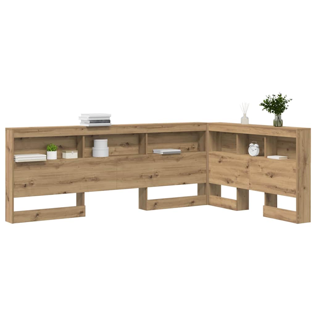 Κεφαλάρι Αποθήκης με ράφι Artisan Oak 120 cm Επεξεργασμένο ξύλο - Pakobazaar