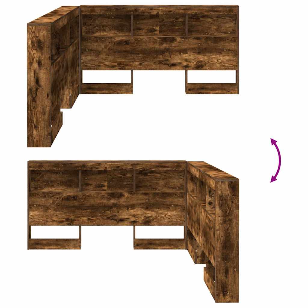 Κεφαλάρι Αποθήκης Καπνιστό Δρύς 150 cm Επεξεργασμένο ξύλο