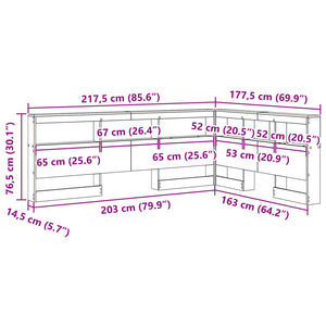 Κεφαλάρι Αποθήκης με ράφι Δρύς Sonoma 160 cm Επεξεργασμένο ξύλο - Pakobazaar