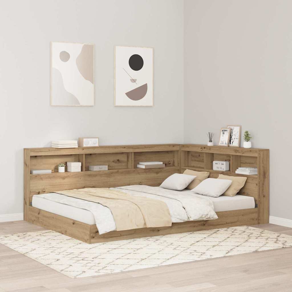 Κεφαλάρι Αποθήκης με ράφι Artisan Oak 160 cm Επεξεργασμένο ξύλο - Pakobazaar