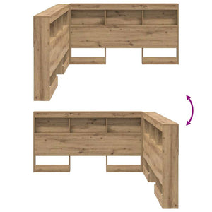Κεφαλάρι Αποθήκης με ράφι Artisan Oak 160 cm Επεξεργασμένο ξύλο - Pakobazaar
