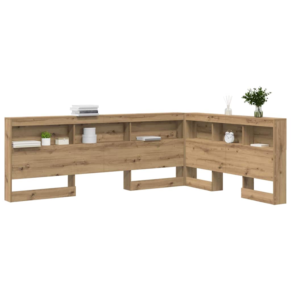 Κεφαλάρι Αποθήκης με ράφι Artisan Oak 160 cm Επεξεργασμένο ξύλο - Pakobazaar