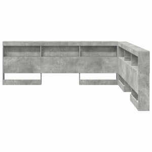 Κεφαλάρι Αποθήκης Σκυρόδεμα Γκρι 180 cm Επεξεργασμένο ξύλο - Pakobazaar