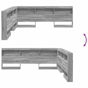 Κεφαλάρι Αποθήκης Γκρίζο Σονομα 180 cm Επεξεργασμένο ξύλο - Pakobazaar