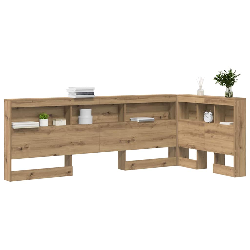 Κεφαλάρι Αποθήκης με ράφι Artisan Oak 90 cm Επεξεργασμένο ξύλο - Pakobazaar