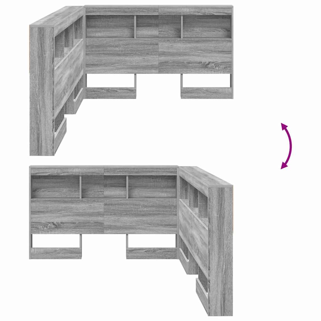 Κεφαλάρι Αποθήκης με ράφι Γκρίζο Σονομα 207,5 x 137,5 x 76,5 εκ