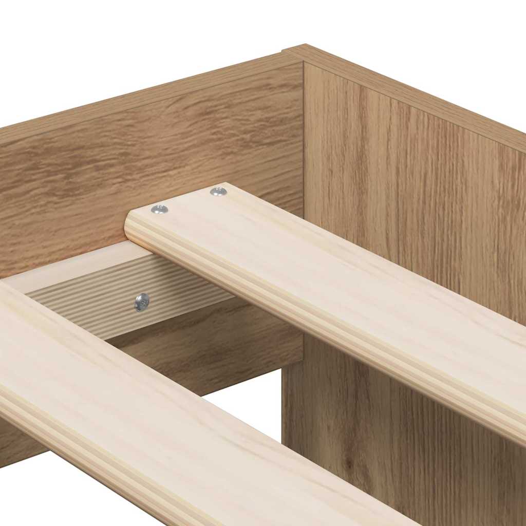 Κρεβάτι με αποθηκευτικό χώρο με αποθήκευση Artisan Oak 90 cm - Pakobazaar